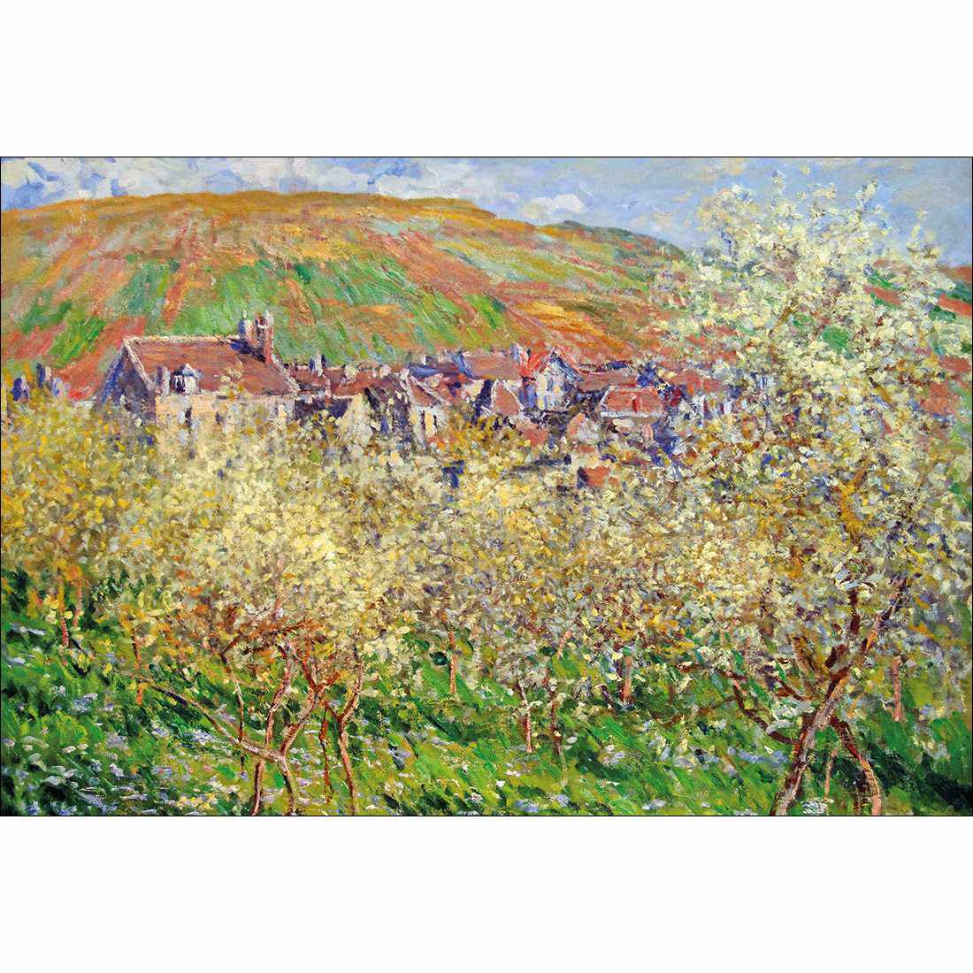 Plum Trees in Blossom by Monet Canvas Art