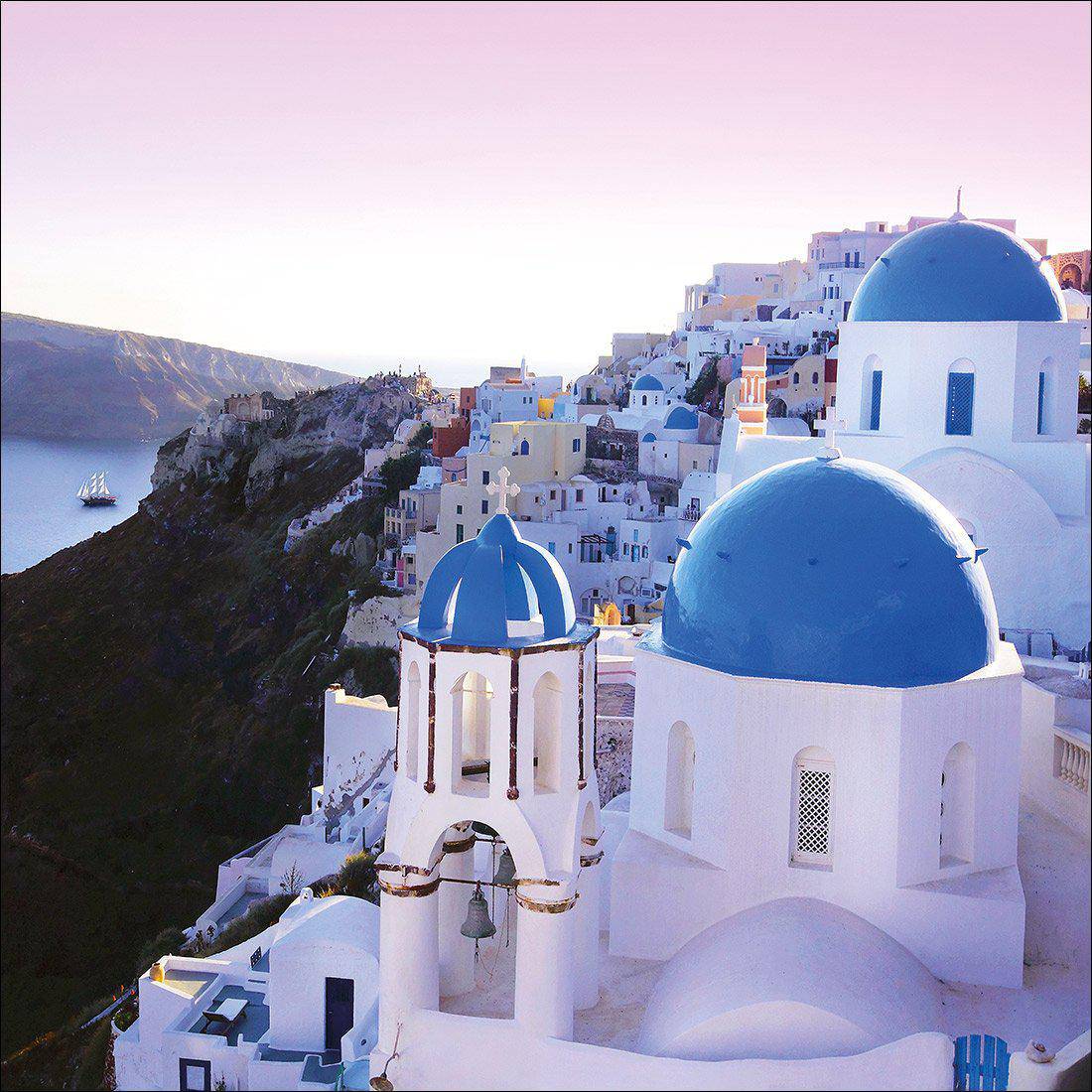 Sunrise In Santorini Canvas Art