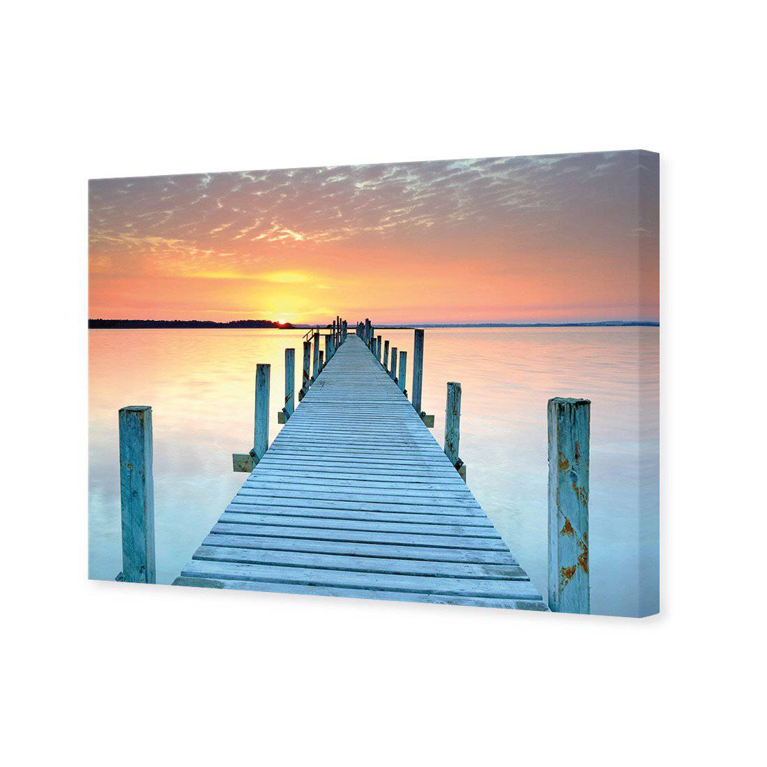 Sunset Pier, Rectangle Canvas Art