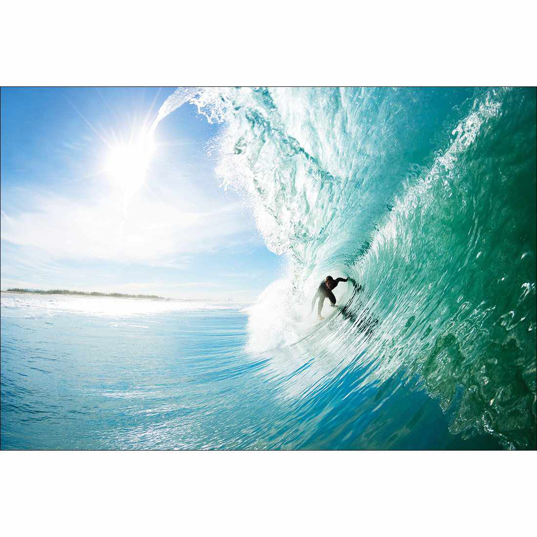 Surfer Under Wave Canvas Art