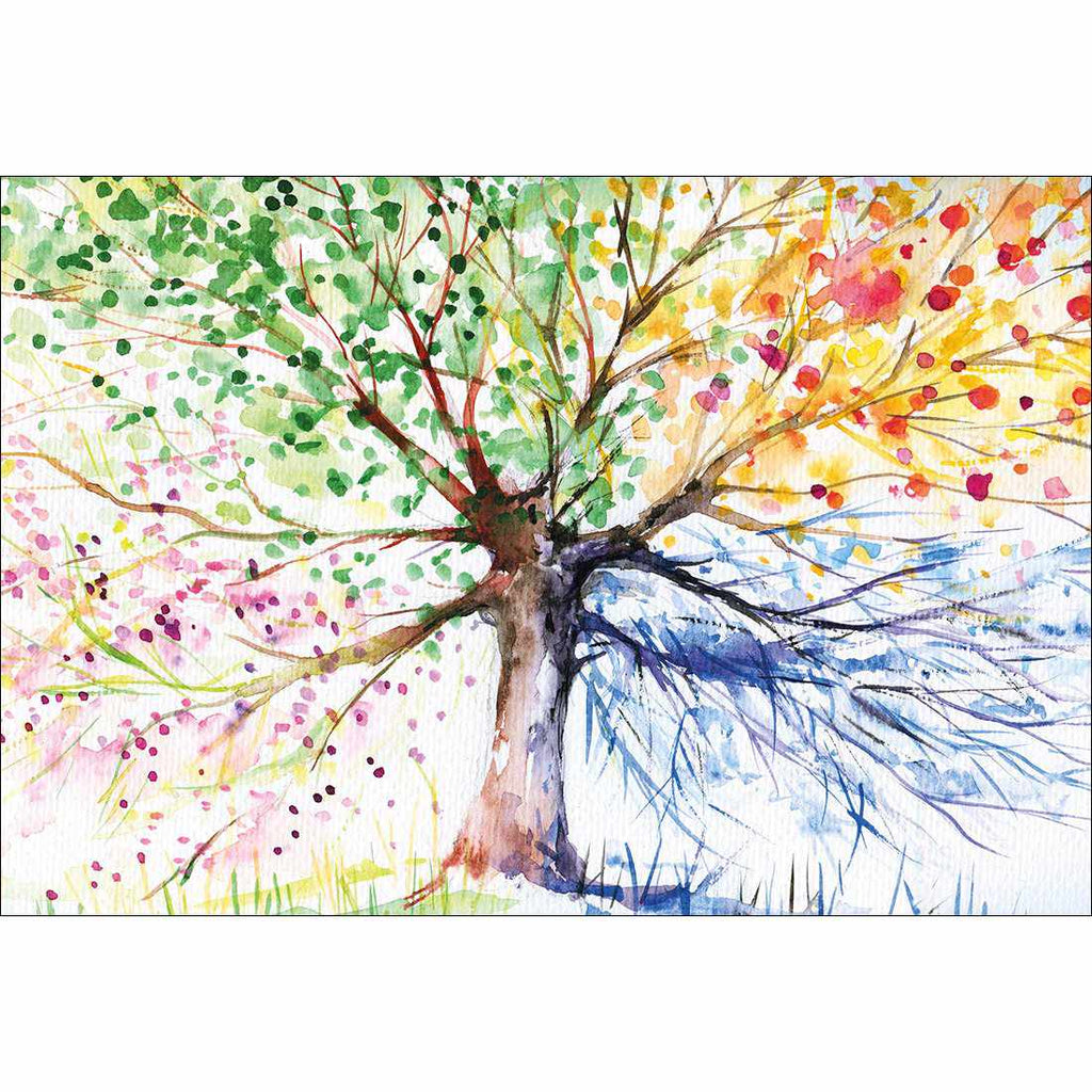 Rainbow Tree, Rectangle Canvas Art