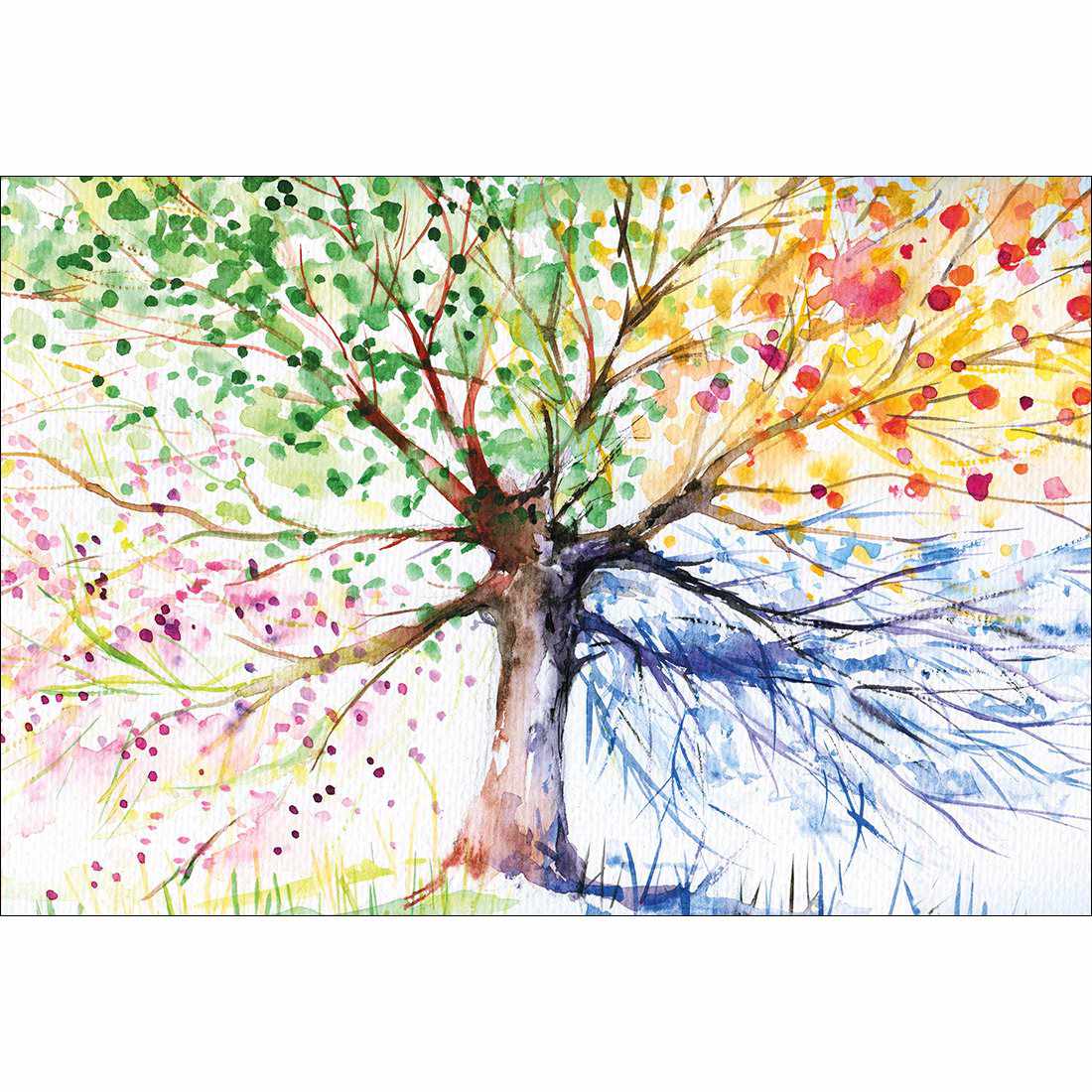 Rainbow Tree, Rectangle Canvas Art