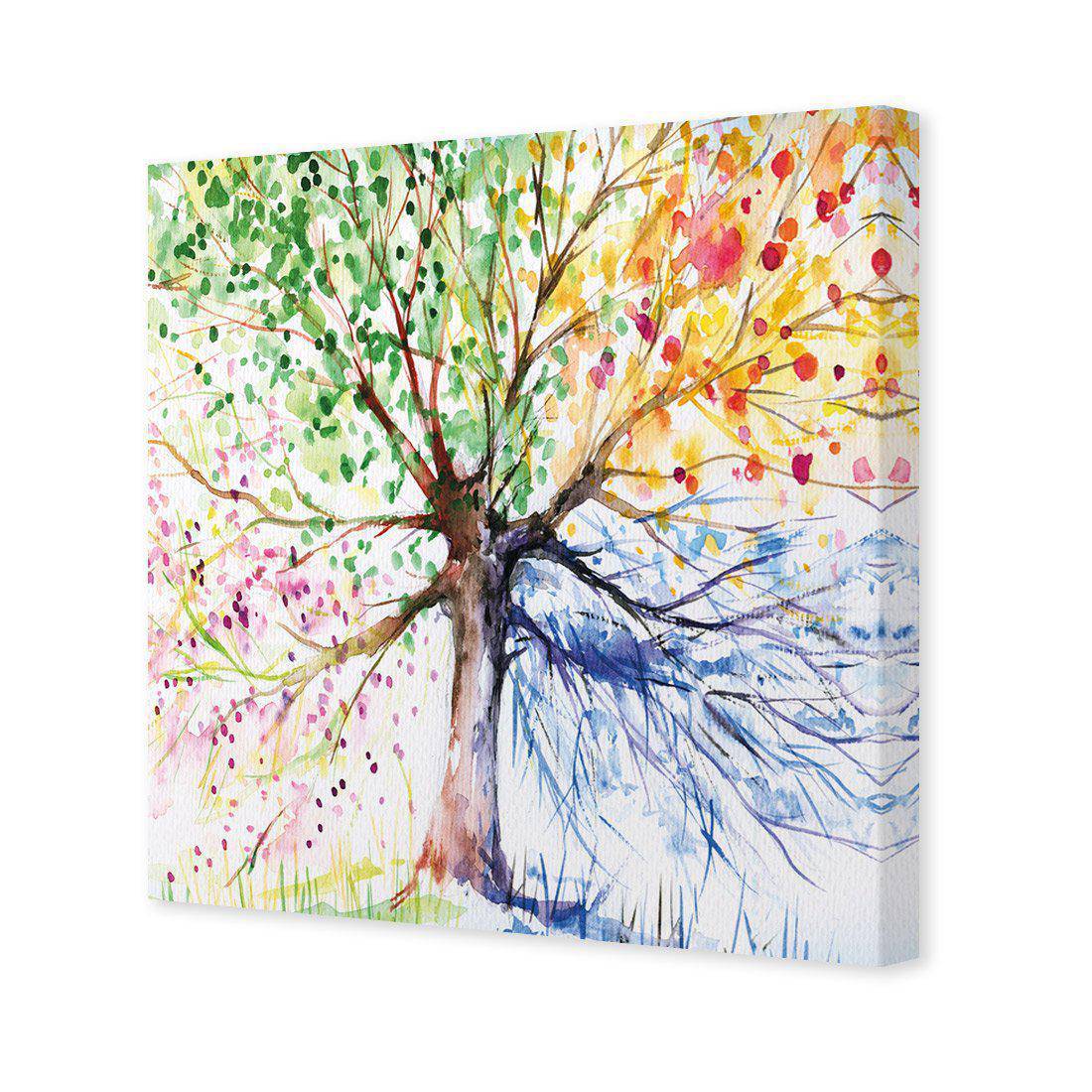 Rainbow Tree, Square Canvas Art