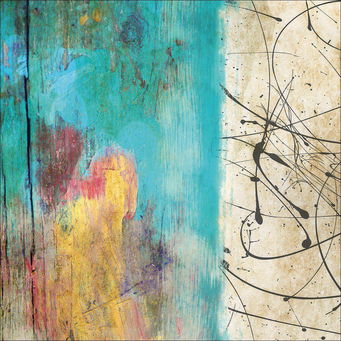 Painted Grunge Splatter, Square Canvas Art