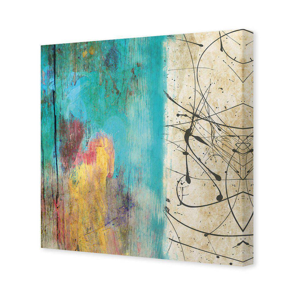 Painted Grunge Splatter, Square Canvas Art