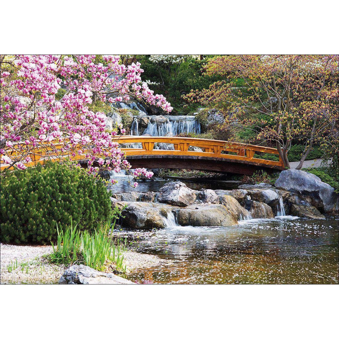 Magnolia Garden Bridge Canvas Art