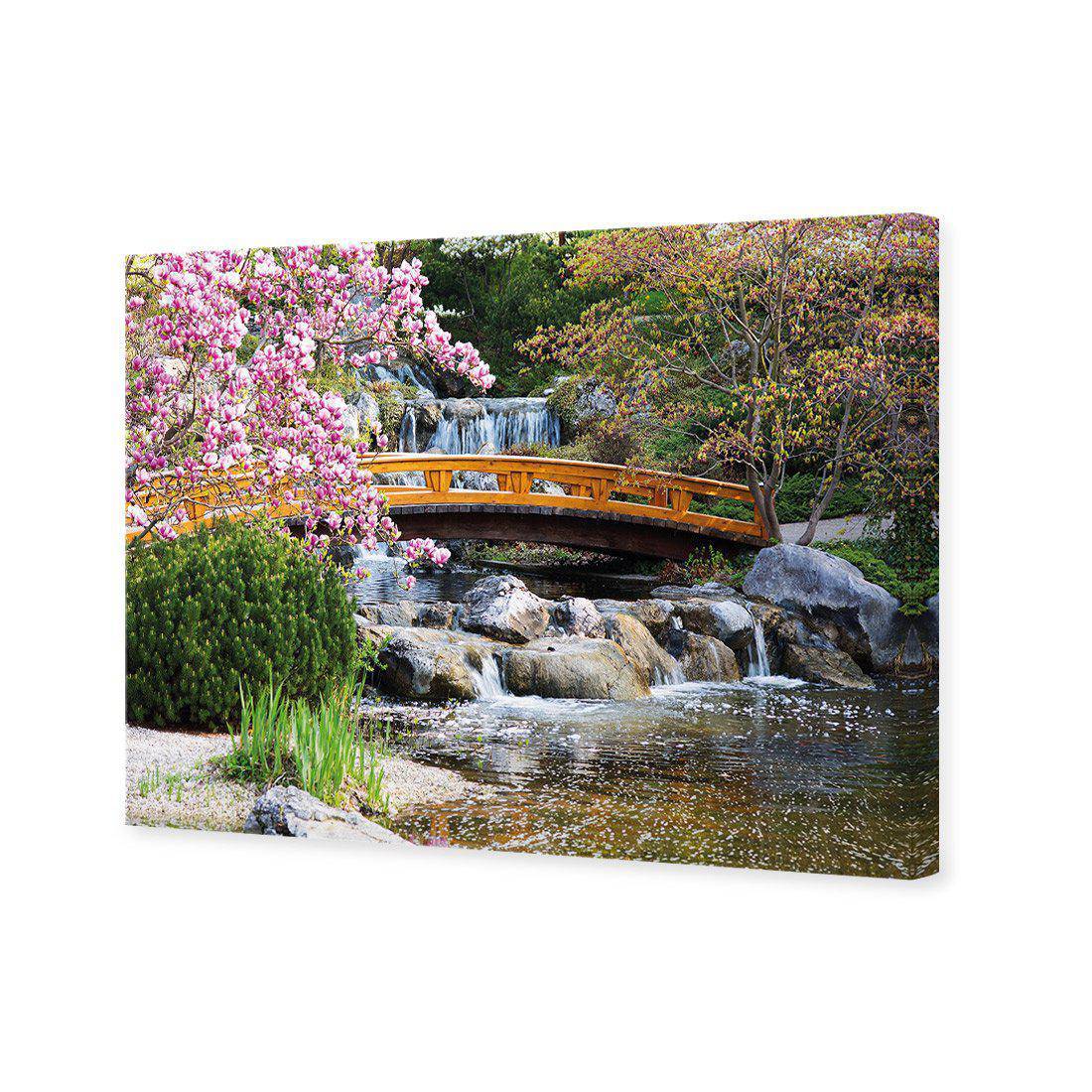Magnolia Garden Bridge Canvas Art