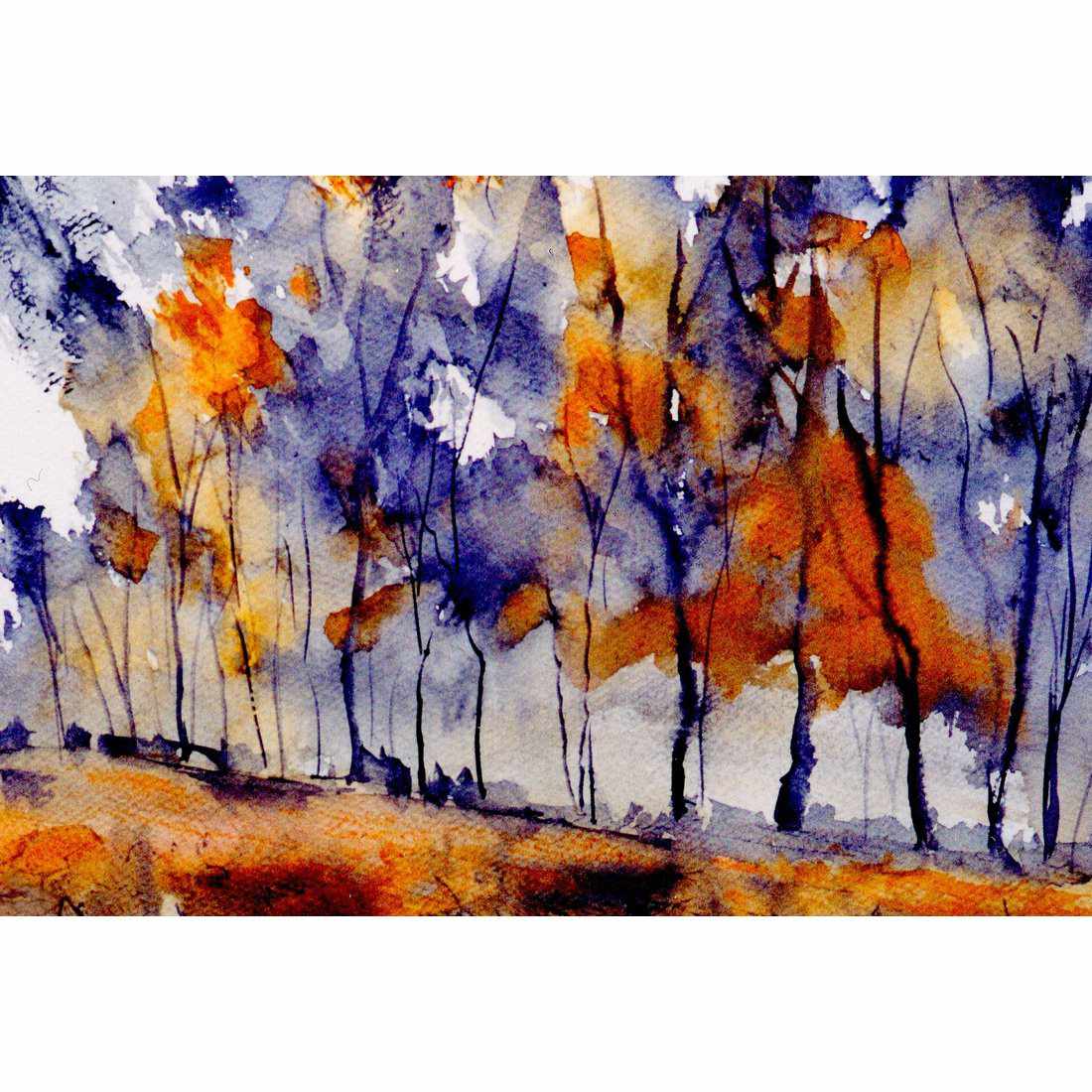 Watercolour Forest Canvas Art