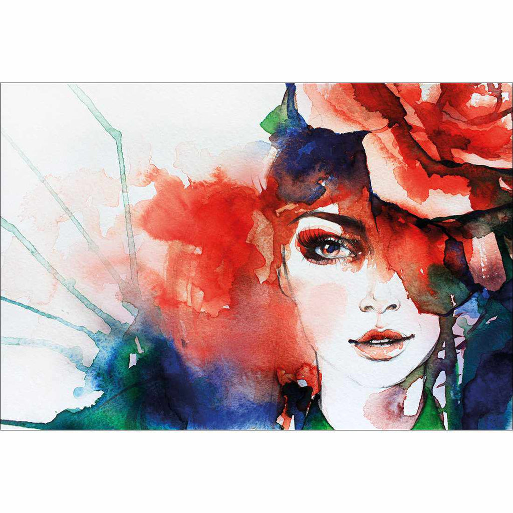 Mystic Rose Woman Canvas Art