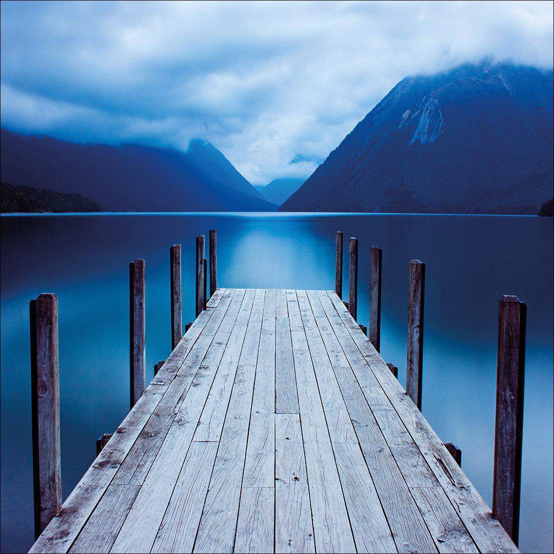 Tranquil Jetty, Square Canvas Art