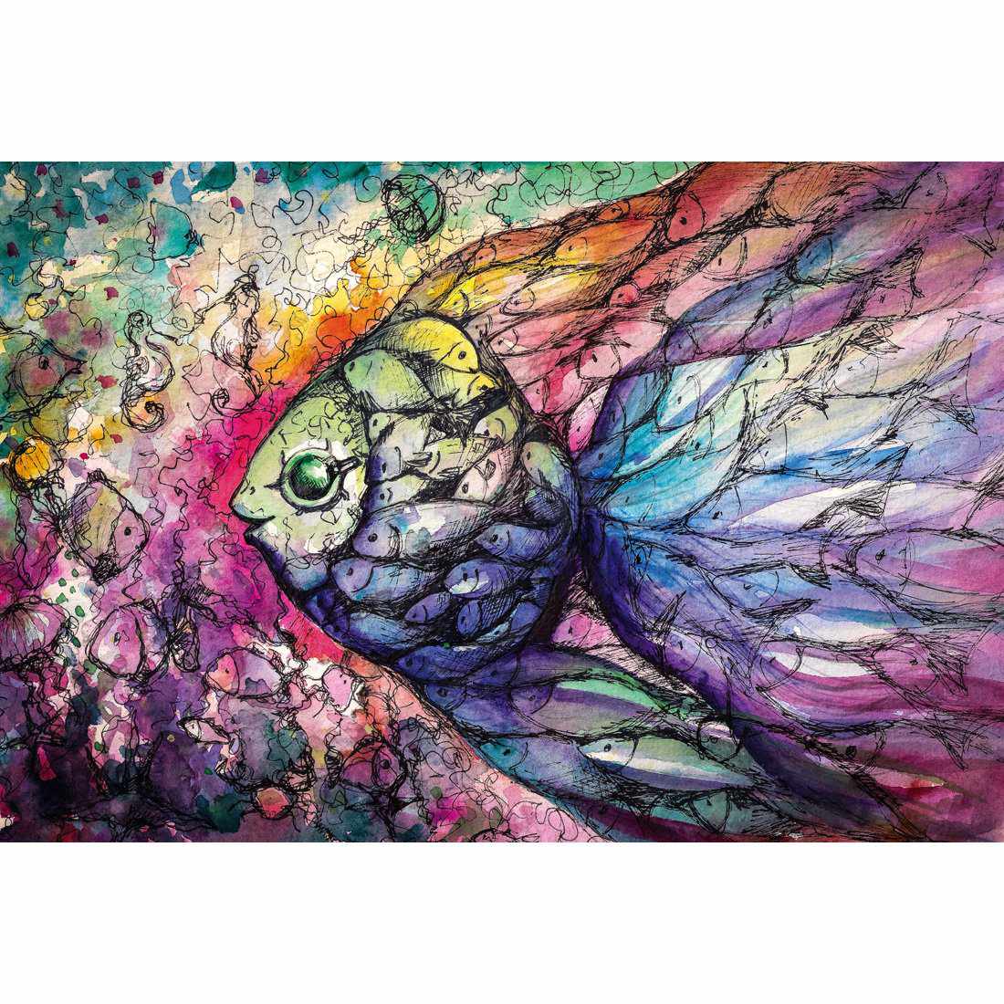 Scribblefish Acrylic Print Art