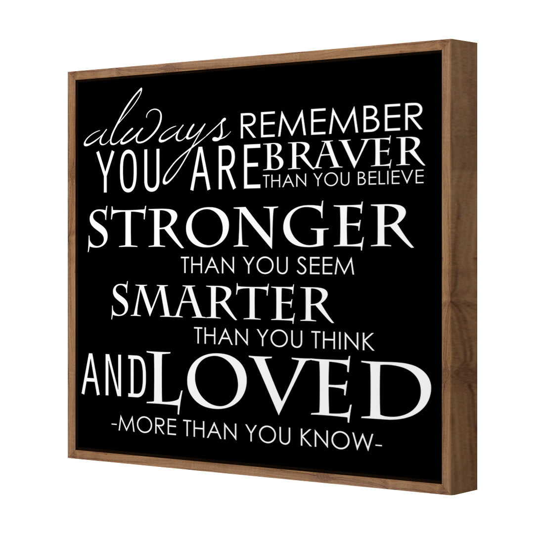 Always Remember, B&W (Square) Canvas Art