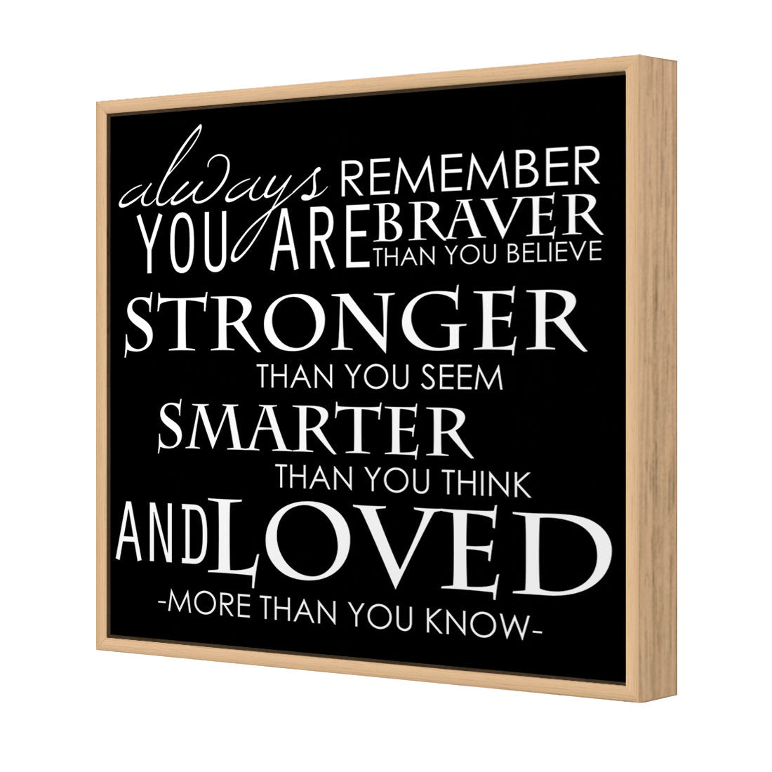 Always Remember, B&W (Square) Canvas Art