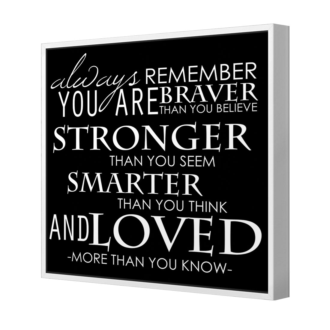 Always Remember, B&W (Square) Canvas Art