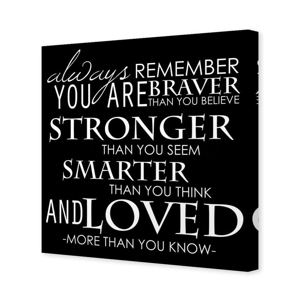 Always Remember, B&W (Square) Canvas Art