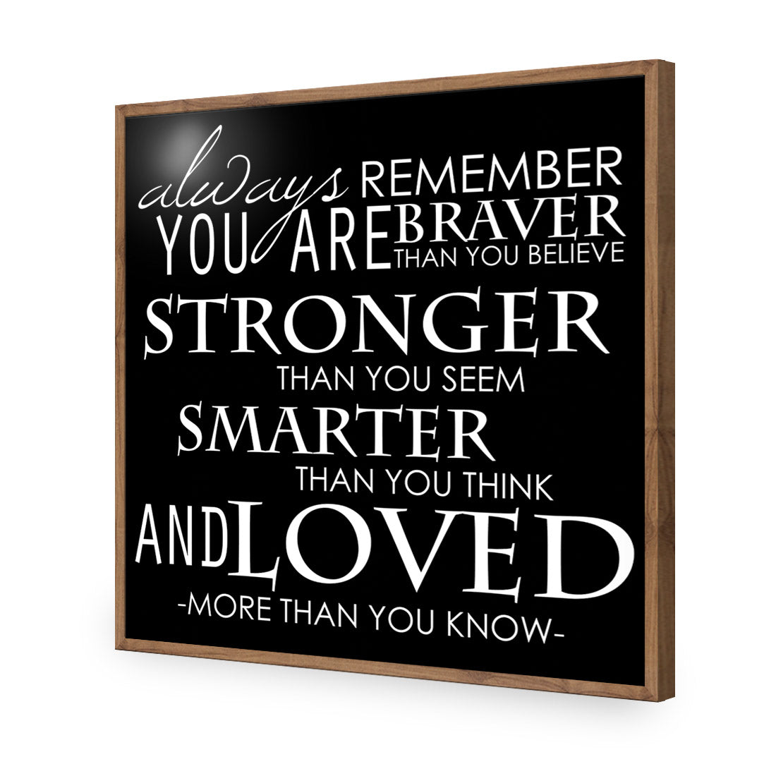 Always Remember, B&W (Square) Acrylic Print Art
