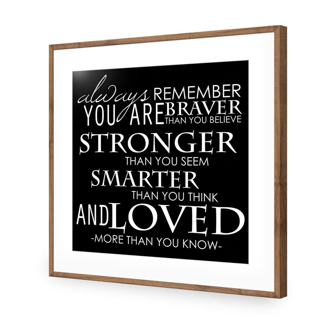Always Remember, B&W (Square) Acrylic Print Art