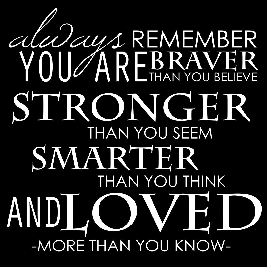 Always Remember, B&W (Square) Canvas Art