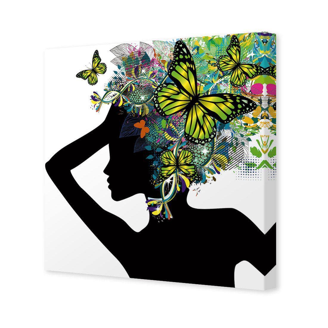 Silhouette Of Butterflies Canvas Art