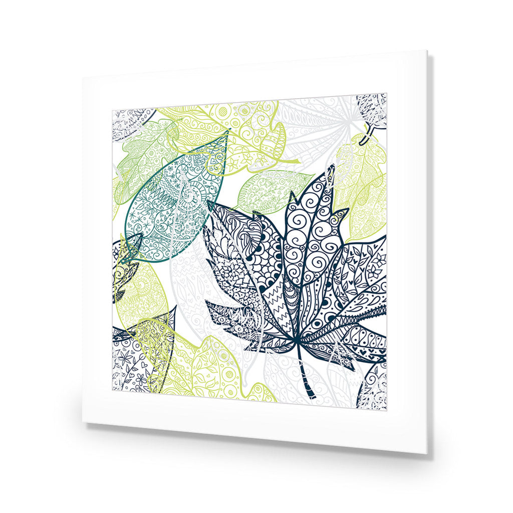 Winter Filigree, Square Acrylic Print Art