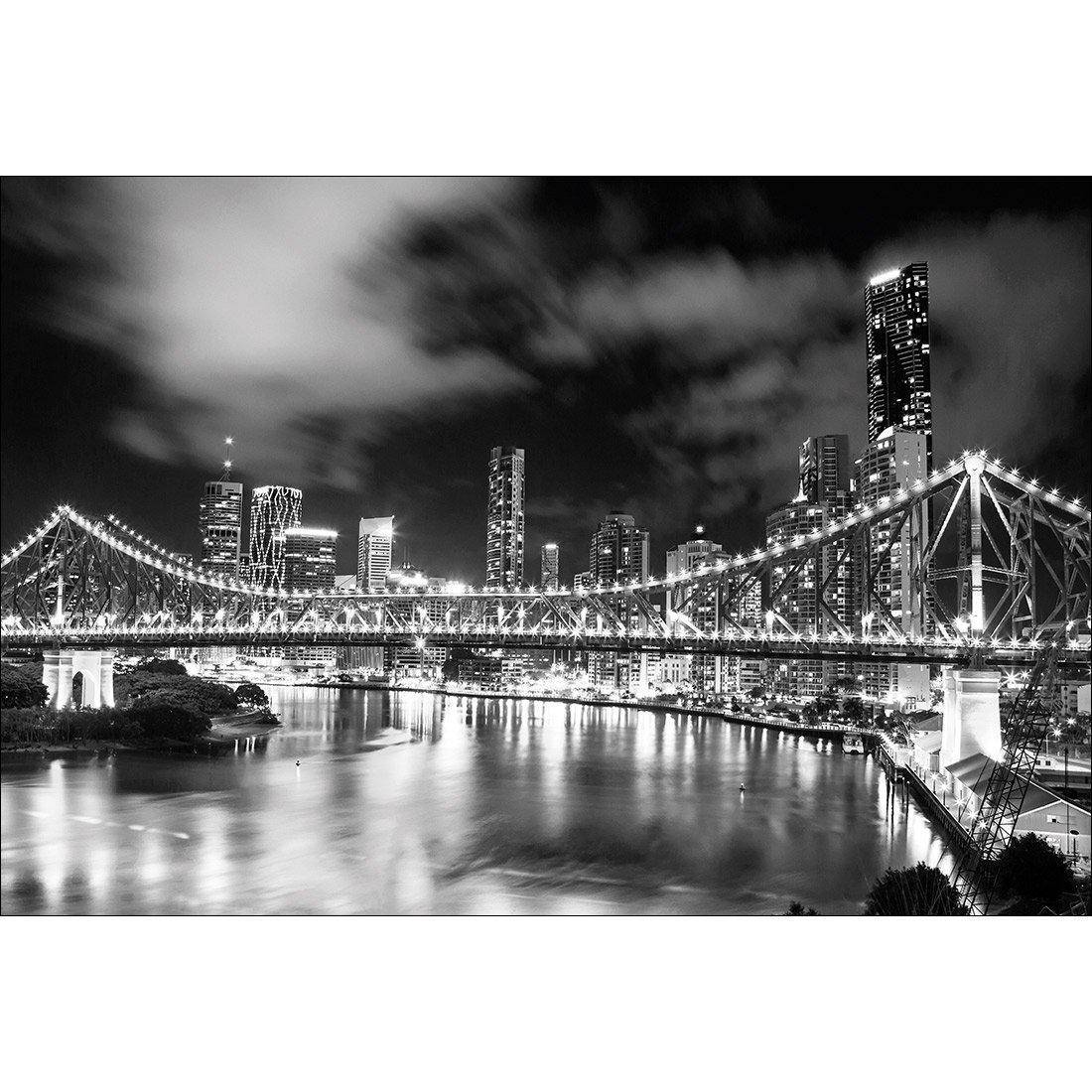 Story Bridge 2015, B&W Rectangle Canvas Art