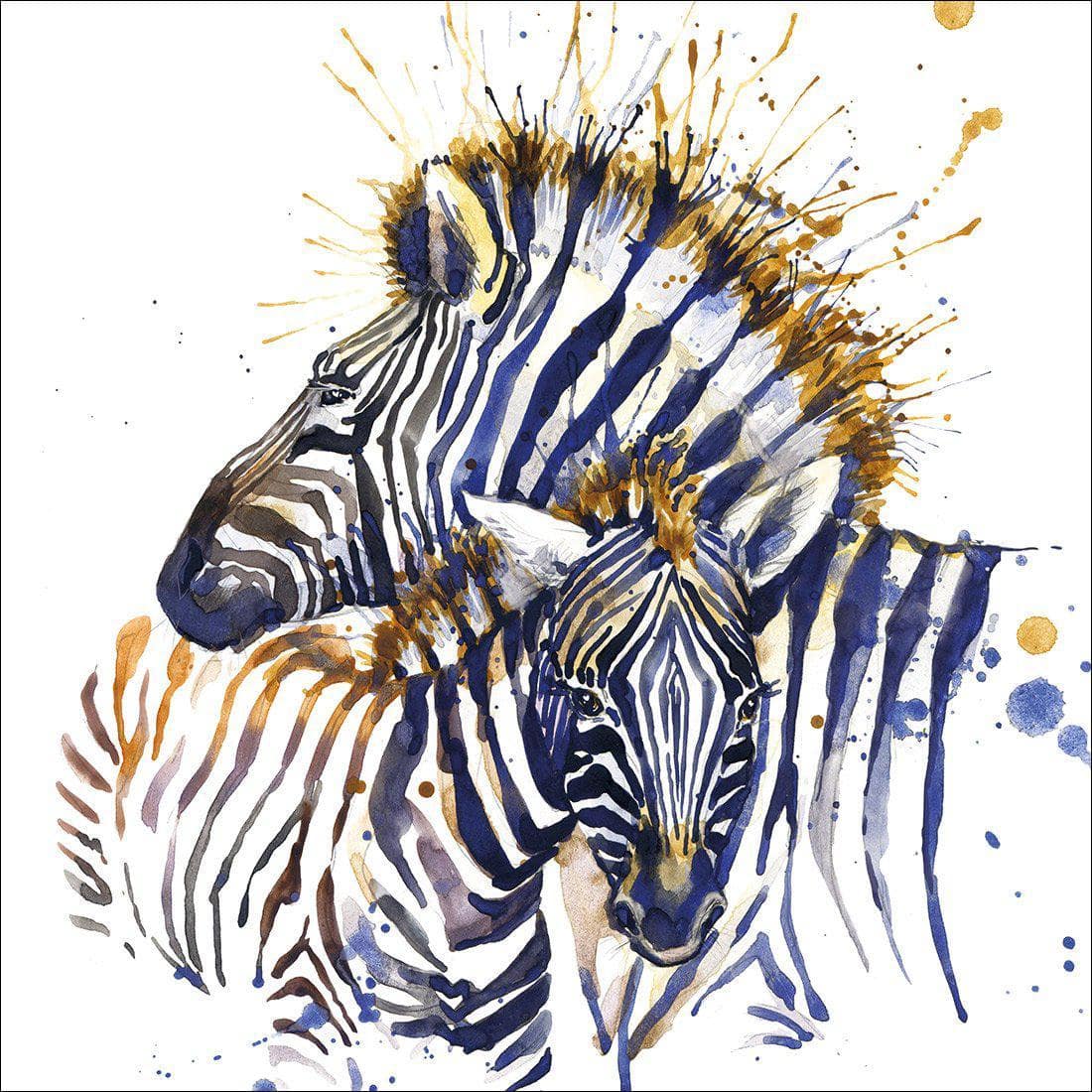 Zebra Watercolour Canvas Art