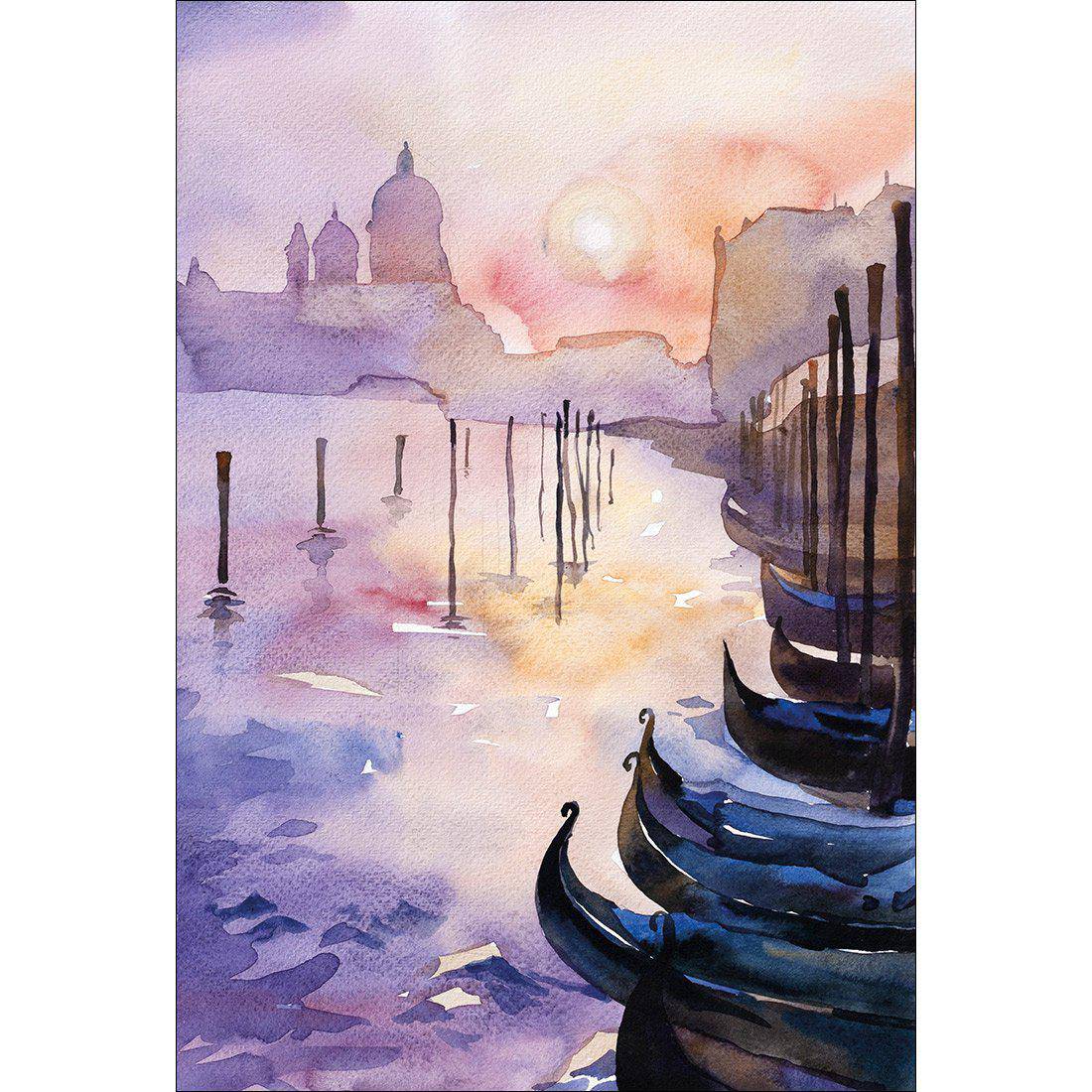Watercolour Gondolas Canvas Art