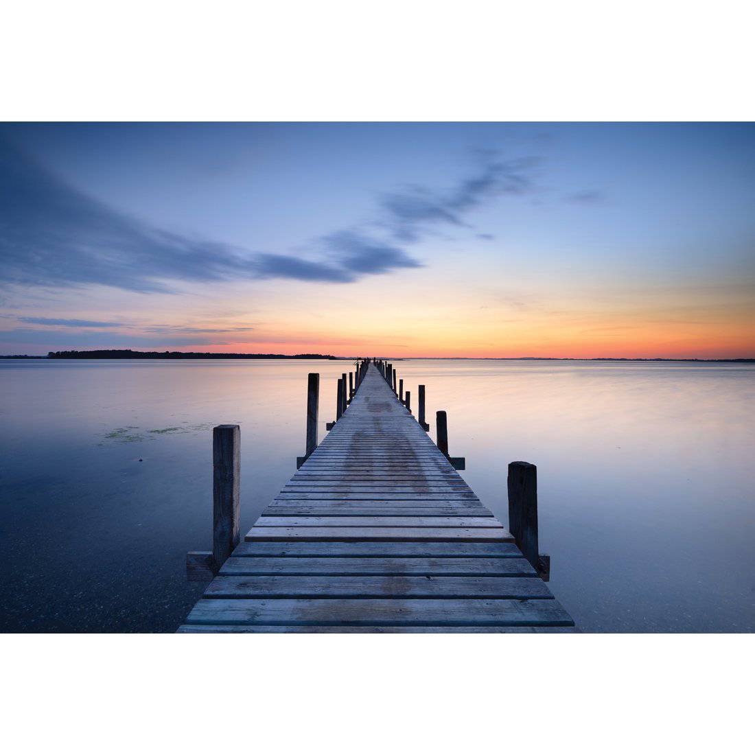Misty Blue Jetty Acrylic Print Art