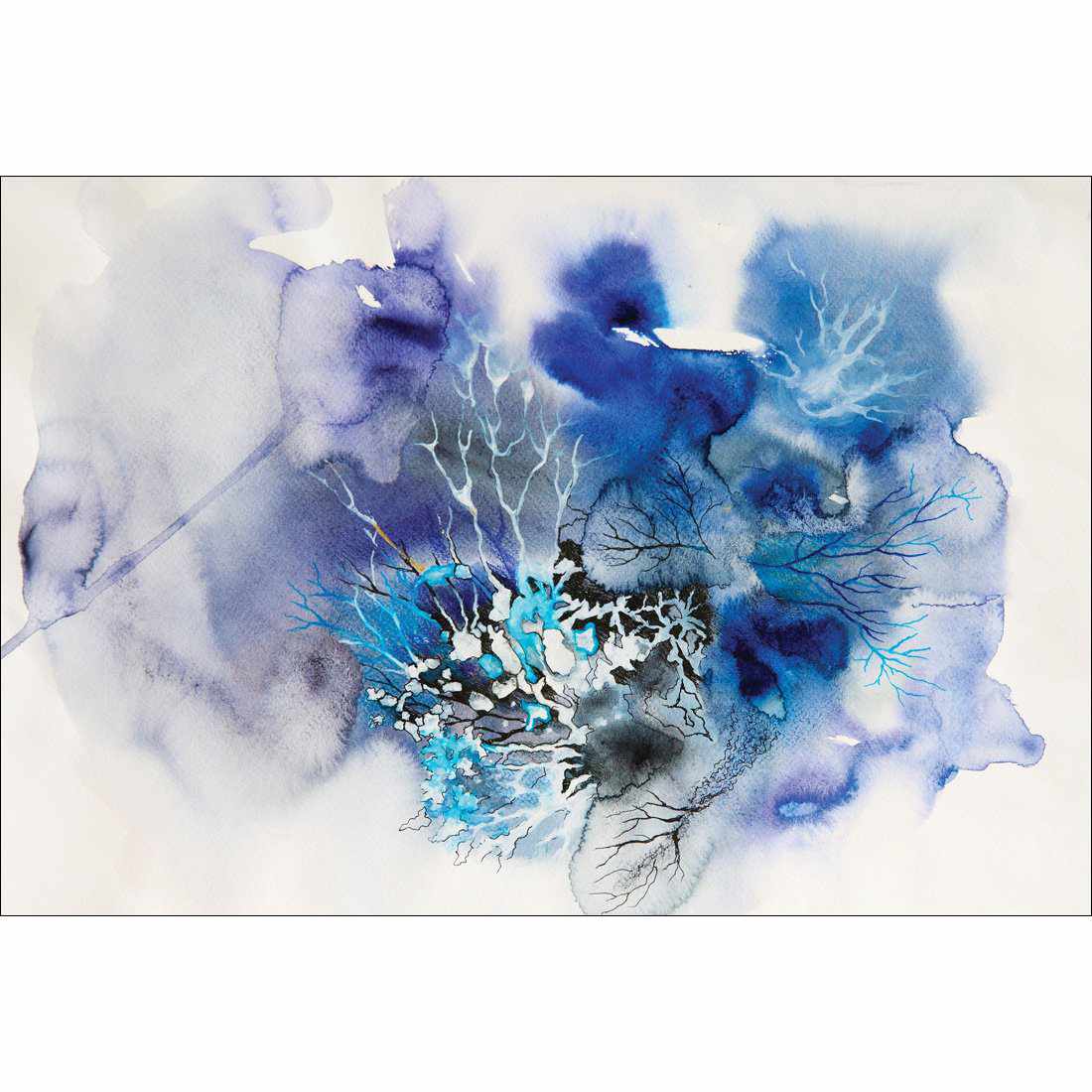 Veins Of Life, Blue Acrylic Print Art