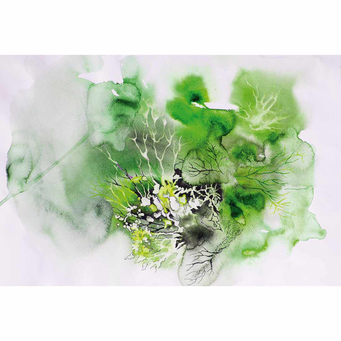 Veins Of Life, Green Acrylic Print Art