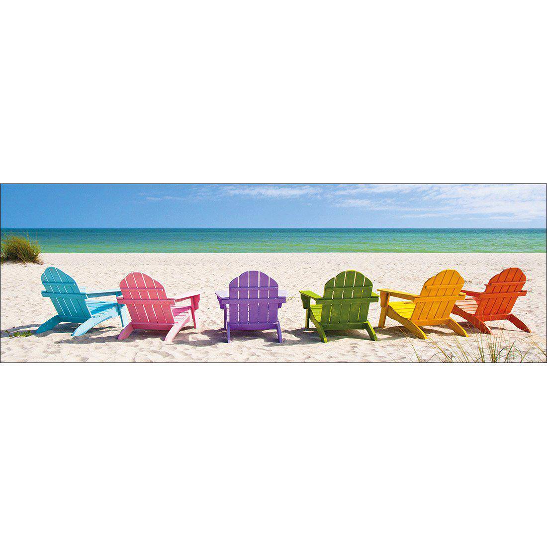 Pastel Chairs, Long Canvas Art