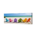 Pastel Chairs, Long Canvas Art