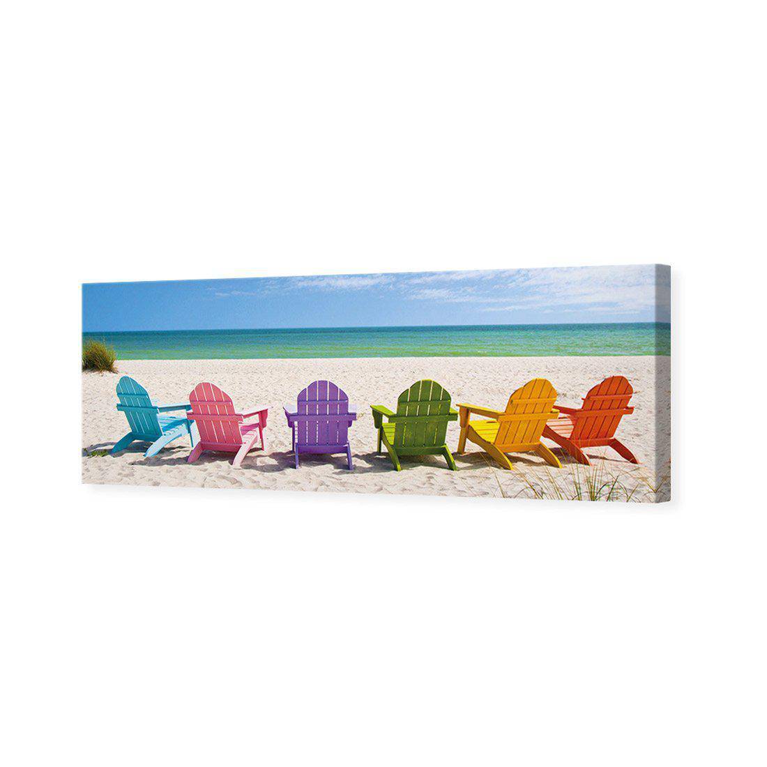 Pastel Chairs, Long Canvas Art