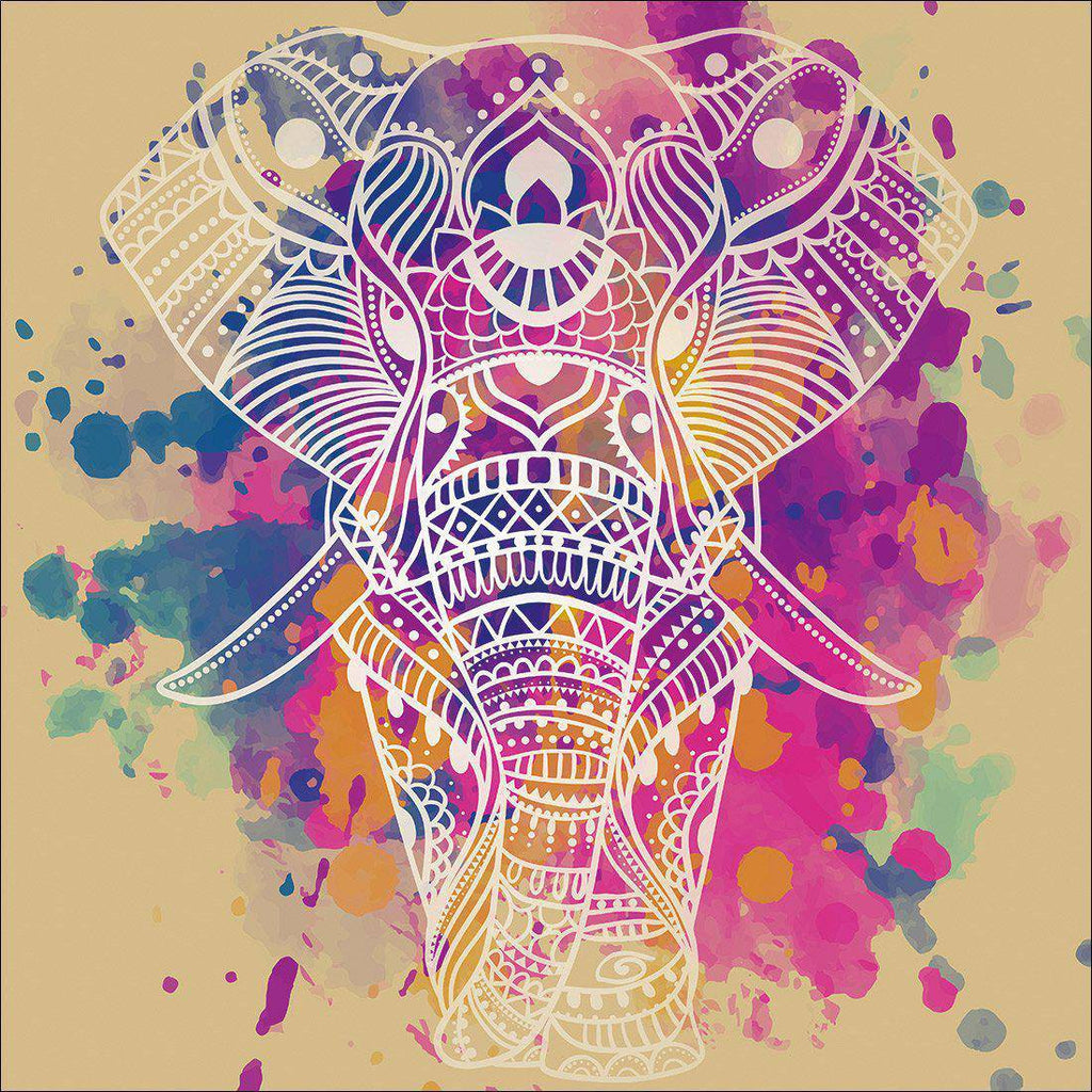 Watercolour Elephant Canvas Art