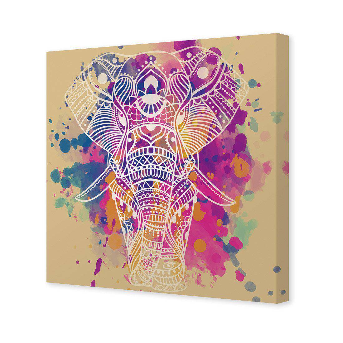 Watercolour Elephant Canvas Art
