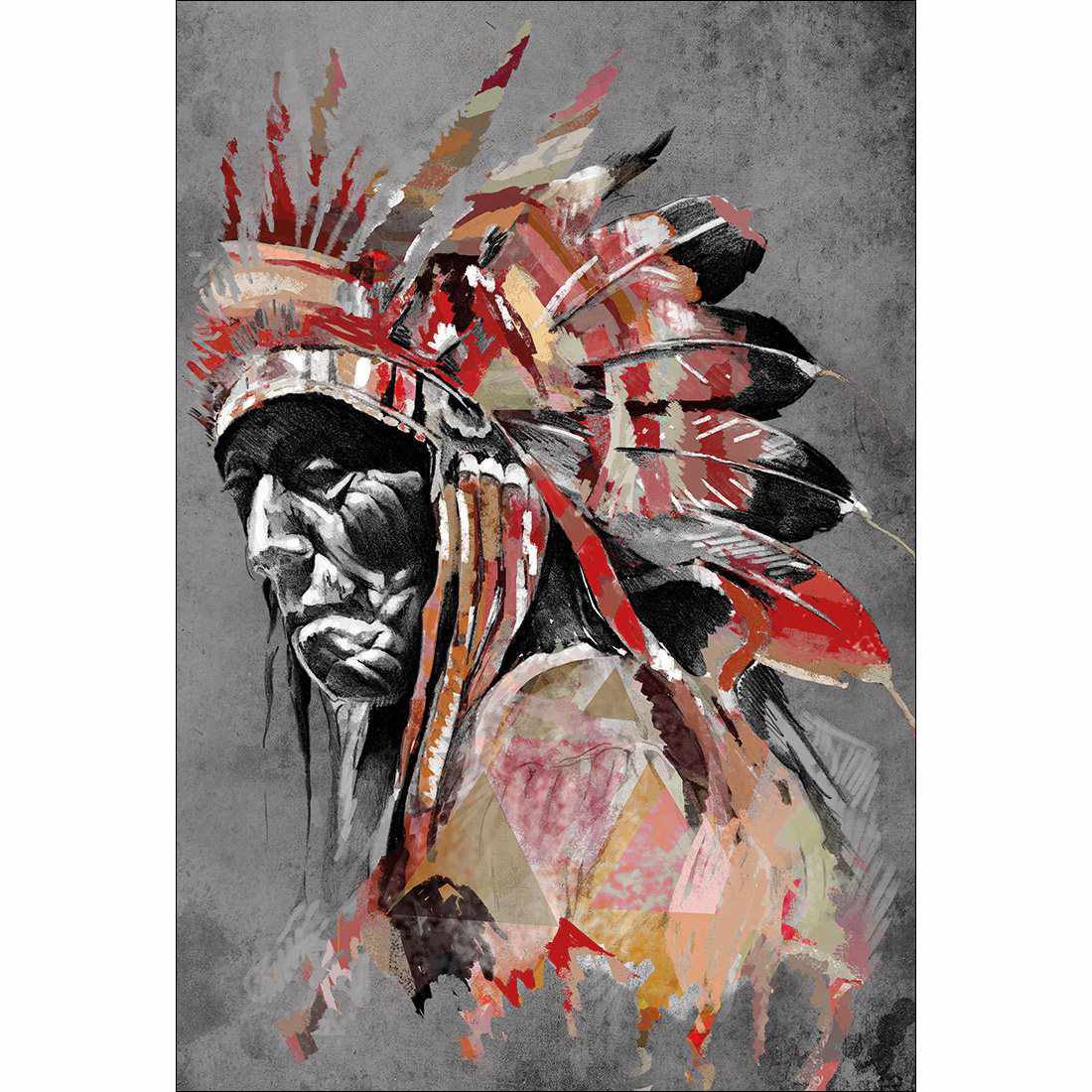 Rainbow Chief Left, Rusty Canvas Art