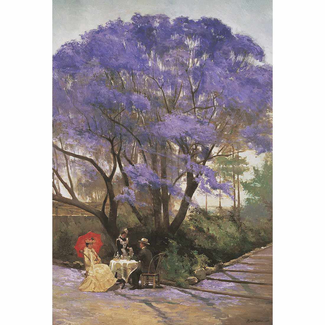 Under The Jacaranda by Godfrey Rivers Canvas Art