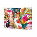 Parrots & Palms, Rectangle Canvas Art