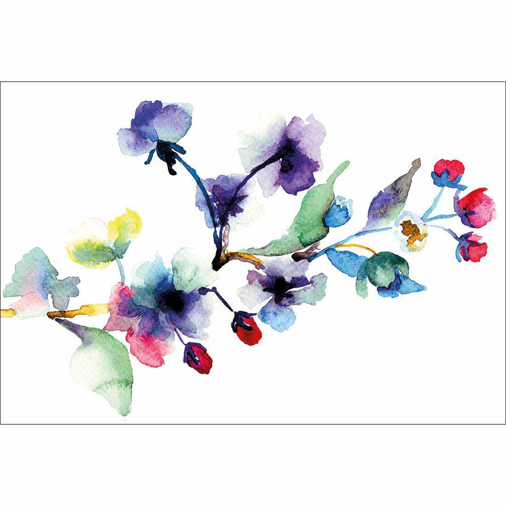 Watercolour Blossom Branch Canvas Art