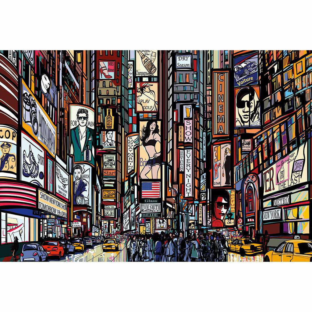 New York Advertised Canvas Art