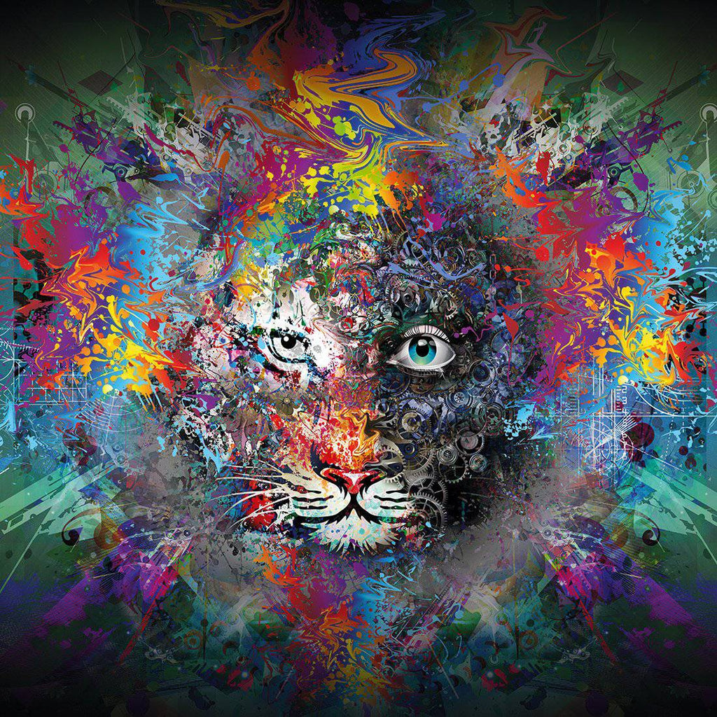 Tiger Magic, Square Acrylic Print Art