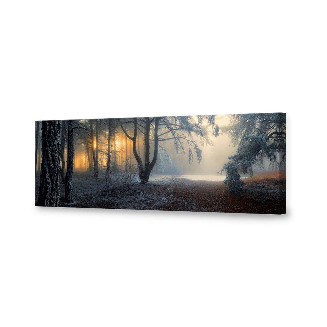 Winter Forest Pond, Long Canvas Art