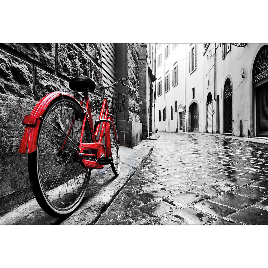 Retro Bike on Cobbles Acrylic Print Art