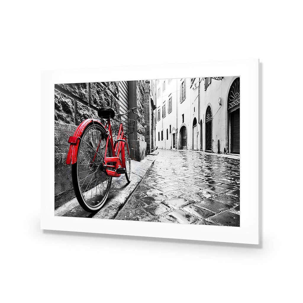 Retro Bike on Cobbles Acrylic Print Art