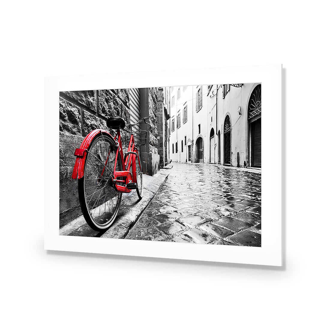 Retro Bike on Cobbles Acrylic Print Art