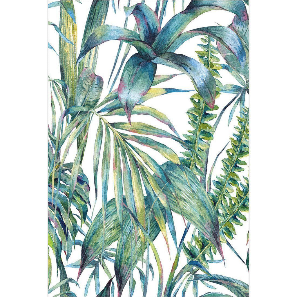 Tropical Collective On White Canvas Art