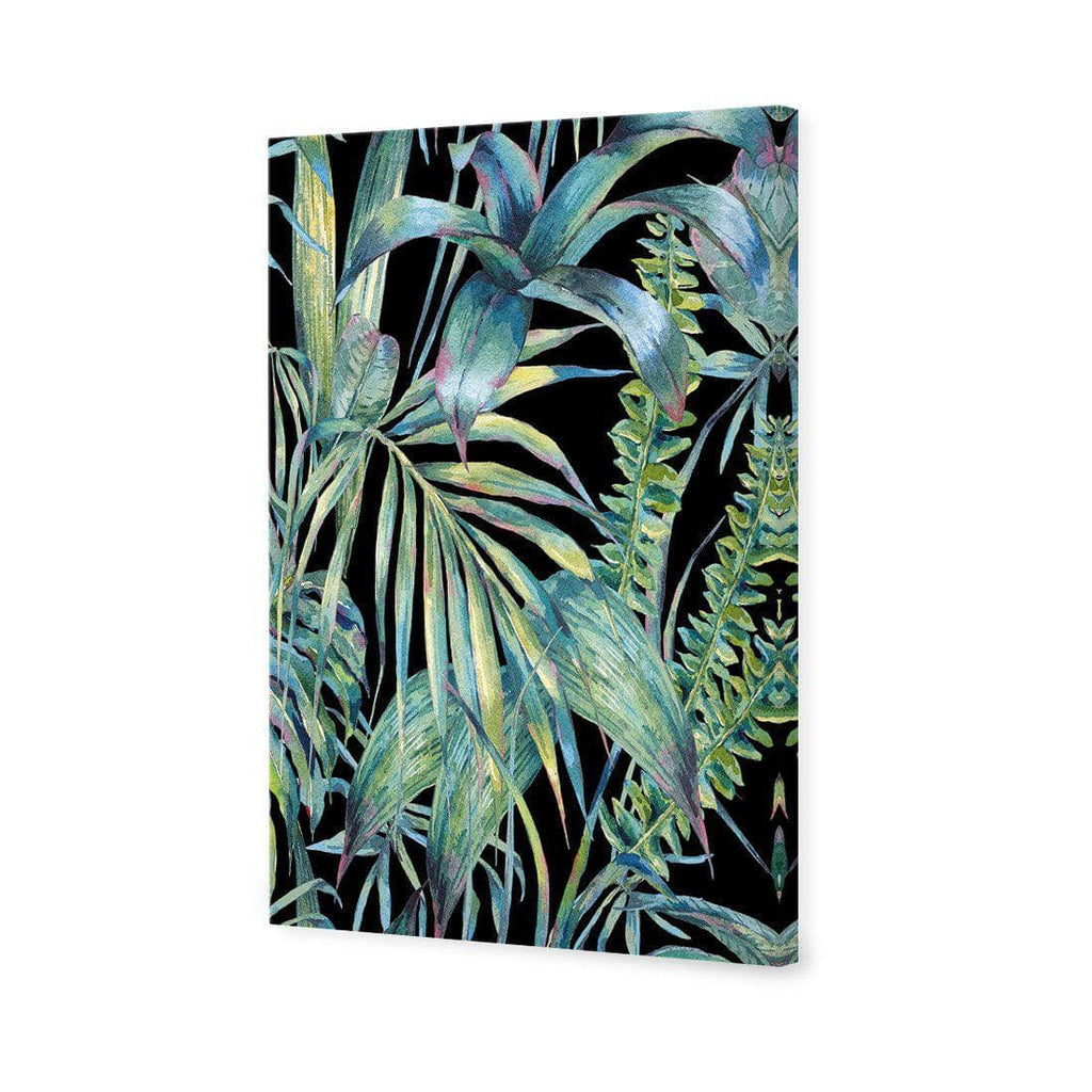 Tropical Collective On Black Canvas Art