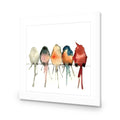 Watercolour Birds on Branch Acrylic Print Art