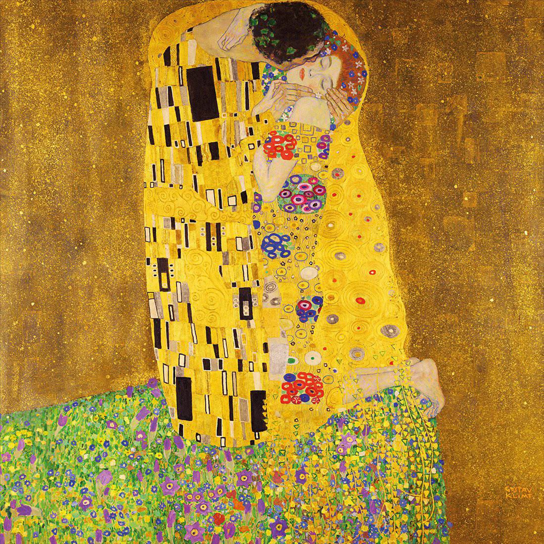 The Kiss, Square Acrylic Print Art