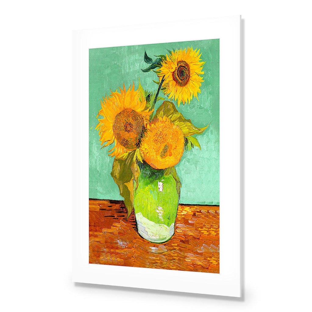 Sunflowers On Green - Van Gough Acrylic Print Art